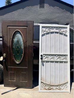House door and security door