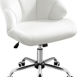 White Velvet Office Chair, 593190