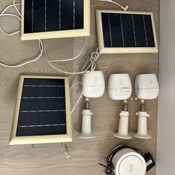 3 Arlo Cameras (Wireless) 3 Solar Panels Package And Charging Station 