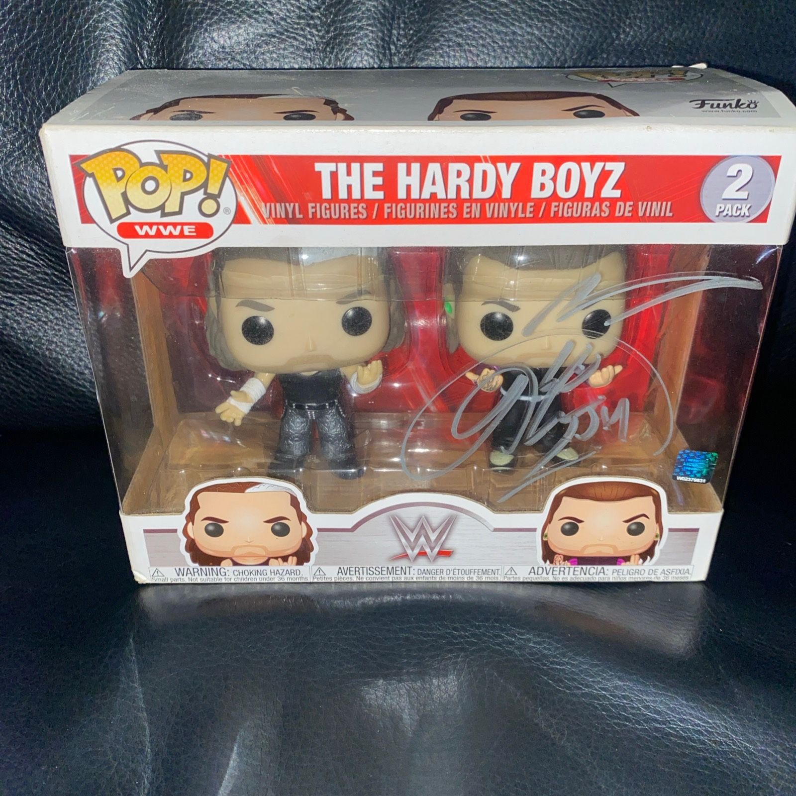 Funko Pop Vinyl WWE 2 Pack The Hardy Boyz Signed By Jeff Hardy Visible Damage*