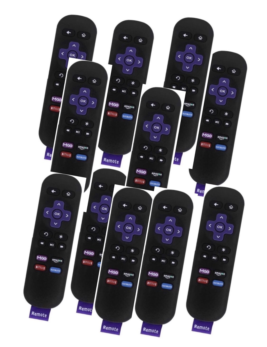 New Lot of 60 ROKU Replacement Remotes w/Amazon/Netflix/MGO/Blockbuster Shortcut Buttons