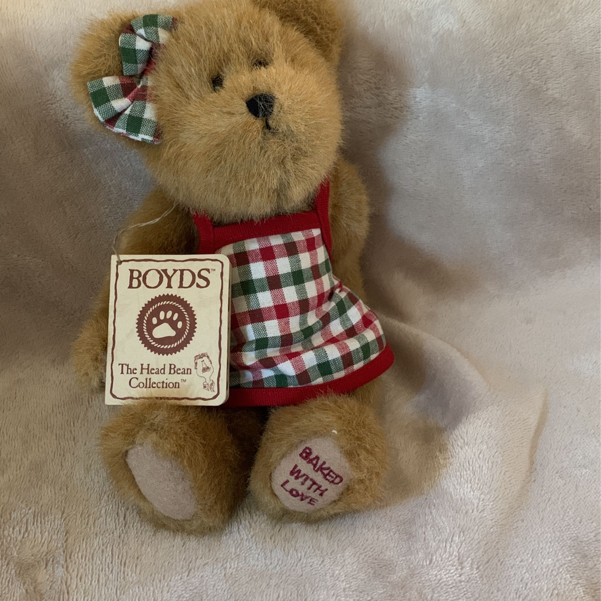 Boyds Bears The Head Bean Collection Truly B. Scrumptious Teddy Bear 10" Tall
