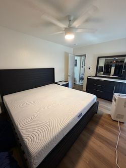 King bed and frame and dresser mattress