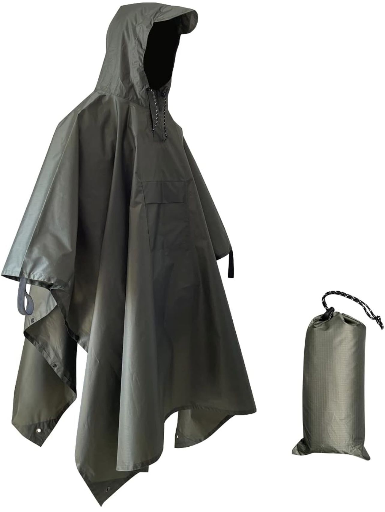 Hooded Rain Poncho,Multi Use Waterproof Raincoat