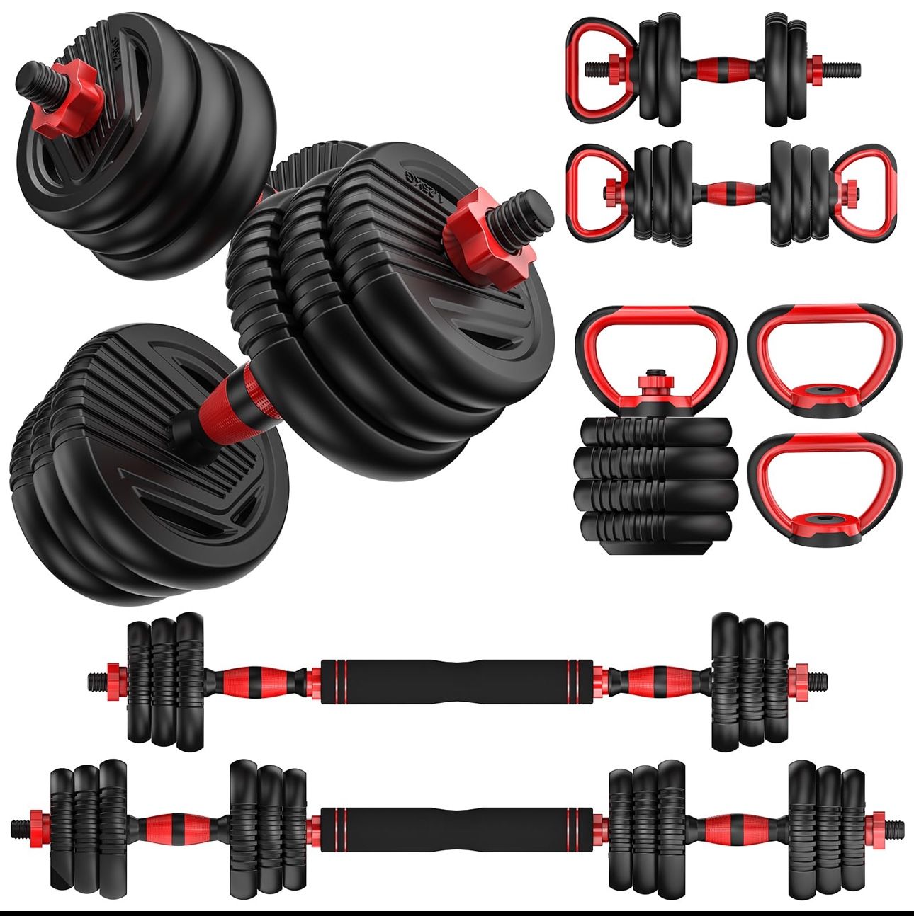 Adjustable Dumbbell Set - 4-in-1 Home Gym, Brand New!