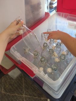 Glass Refillable Water Bottle, Wedding Serving Dishes