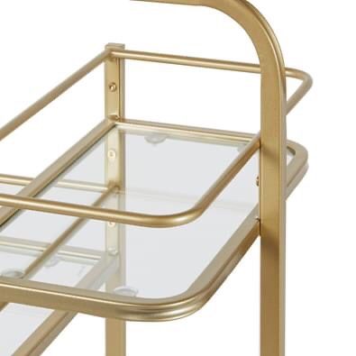 🔥BRAND NEW Gold Glass Modern Mid-Century Bàr Càrt for Entèrtaining Kitchen Dining
