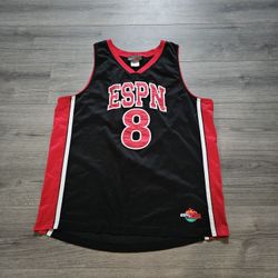 Vintage ESPN Zone #8 Basketball Jersey Mens Size XL