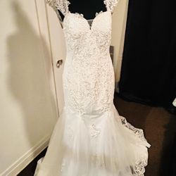 Mermaid Wedding Dress Ivory - New And Unaltered