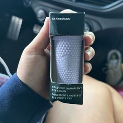 Purple Starbucks Keychain