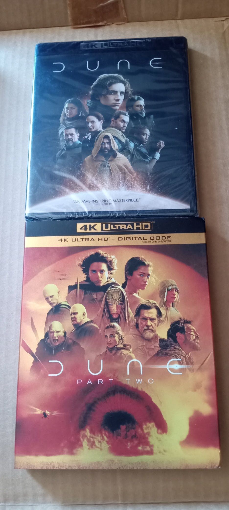 4k blu ray dune and part 2 bluray brand new