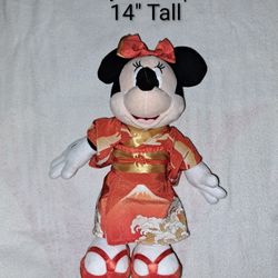 Disney Minnie Mouse Plush With Japanese Kimono From The Disney Store Tokyo Japan