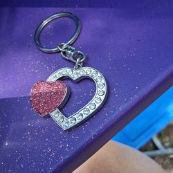 Sweetheart Glitter Keychains