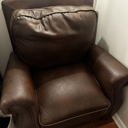 Brown Leather Recliner 