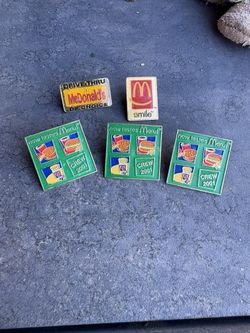 5 Vintage McDonald Crew Pins