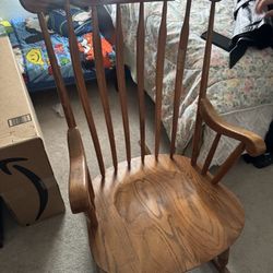 wooden rocking chair