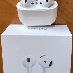 New Apple Wireless AirPods 4 Earbuds (open Box)