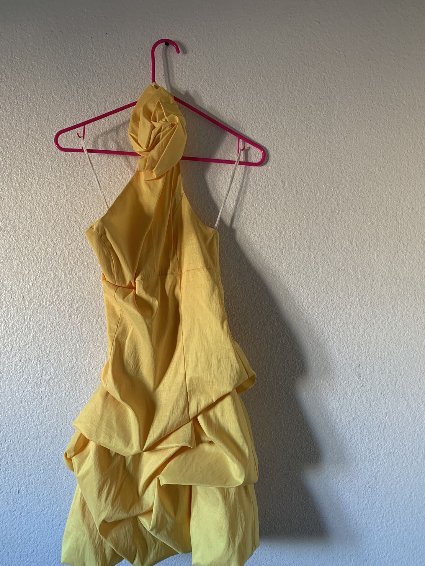 Yellow side strap dress (s)