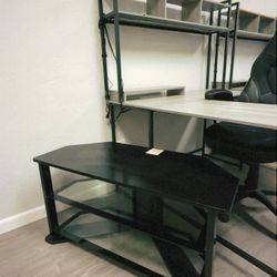 Black Low Media Console - TV Stand