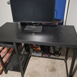 Desk and Monitor