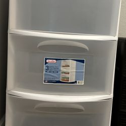 White Plastic 3 Drawer 