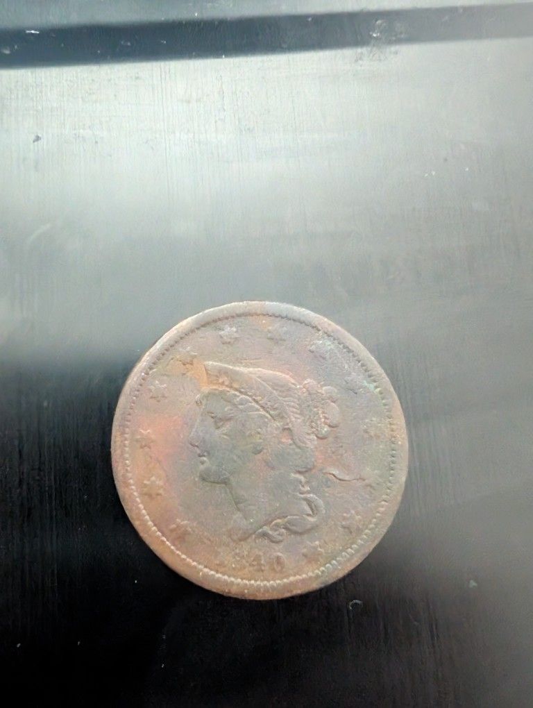 1840 Large Cent American Penny Coin