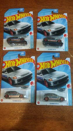 2024 HOT WHEELS ZAMAC 005  92 HONDA CIVIC EG. 4/10 HW J-IMPORTS. 95/250 X4