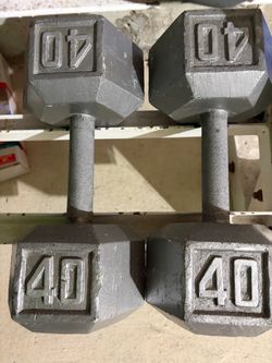 40lb Hexagon dumbbells