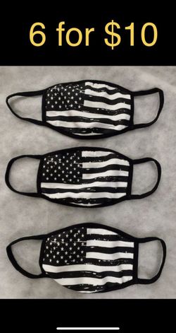 American flag face mask $10 for 6 pieces