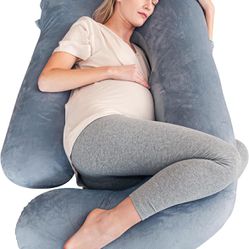 Cute Castle Pregnancy Pillows, Soft U-Shape Maternity Pillow with Removable Cover - Full Body Pillows for Adults Sleeping - Pregnancy Must Haves - Jum