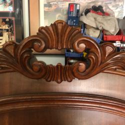 Four poster Queen wood bed frame.