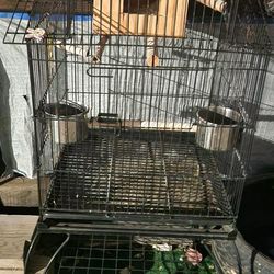Large Bird Cage with Stand and Nesting Box