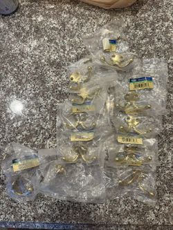 Wardrobe Hooks Ives Solid Brass 582MB3 9pieces