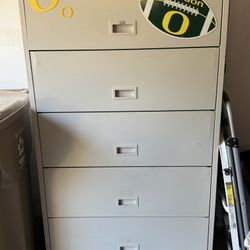 Lateral 5-Tier File Cabinet, Almond Color with Flip Doors; 36”W x 60H X 18”D