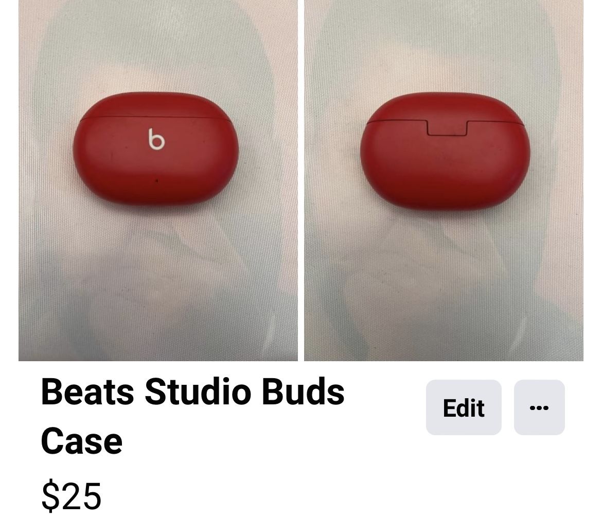 Red Beats Studio Buds Case 