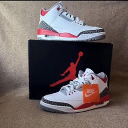 Jordan 3 Fire red’s