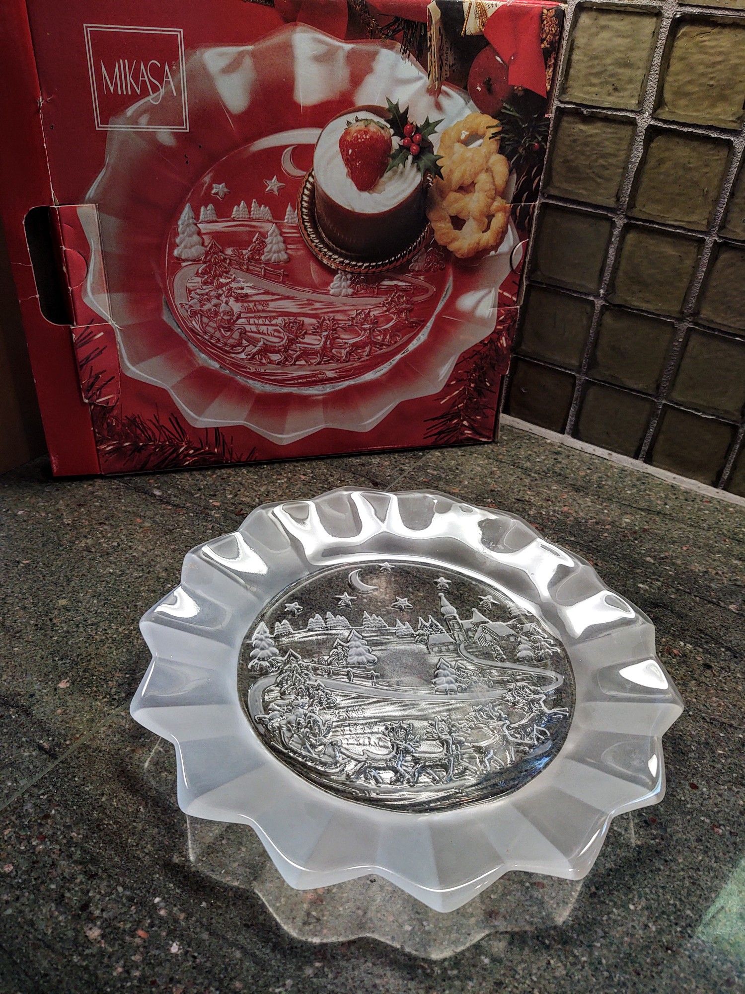 Vintage Mikasa Crystal Plate