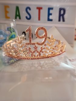 18th Birthday Tiara And Sash / 19th Birthday Tiara And Sash