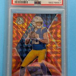 🔥2020 🔥Panini Mosaic Justin Hebert💥 Reactive Orange💥 RC GEM MT 10