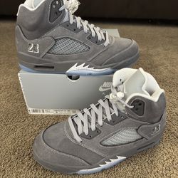 🔥Jordan 5 Retro Wolf Grey🔥 size 9