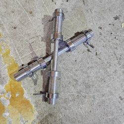 Pair solid Olympic 2" adjustable dumbbells handles 