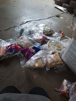 Huge Box If VINTAGE crafts, Beads, Sequins, VINTAGE BUTTONS