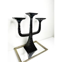 Massive Brutalist Sculptural Pillar candelabra (L30)35