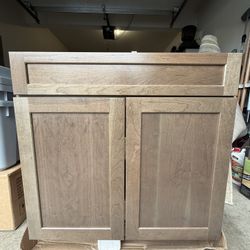 NEW Solid Wood Bathroom Vanity Cabinet – Modern Shaker Style | 36” (No Top) 