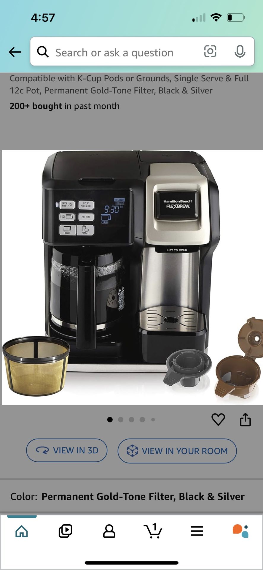 Beach Flexbrew Trio Hamilton Beach K Cup Keurig Coffee Machine