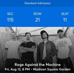 Rage Against The Machine And Run The Jewels Ticket 