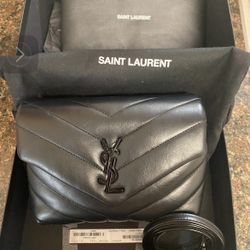 YSL LOULOU MINI IN LAMBSKIN BLACK