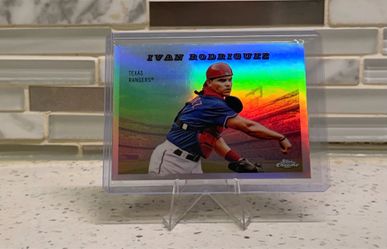 2025 Topps Chrome Platinum 1955 Topps Rails & Sails 55RS-9 Ivan Rodriguez Texas!