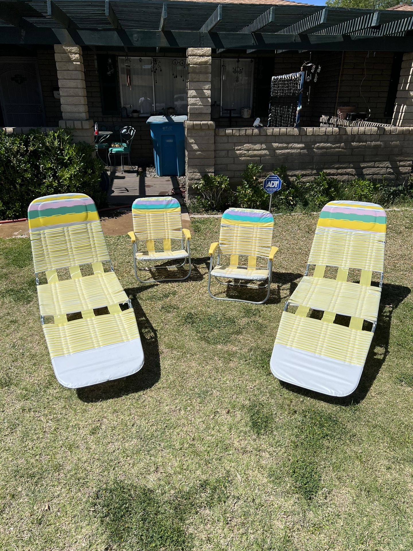 Lawn Chairs Vintage 90s Beach Chairs