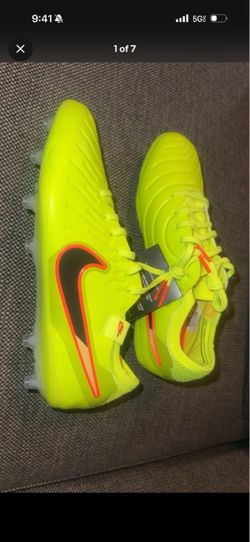 Nike Tiempo Legend 10 Elite AG-PRO Volt/Black Soccer Cleats Men's US 6